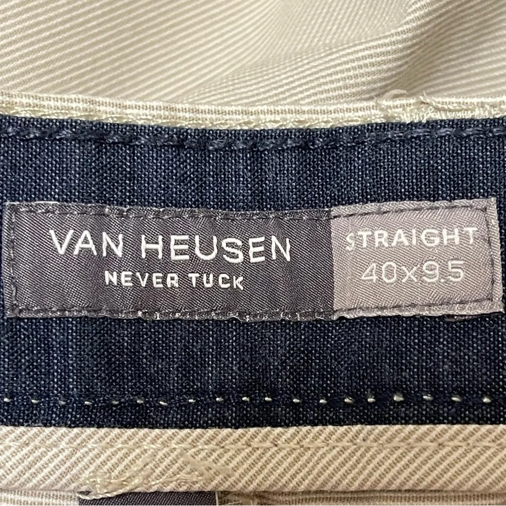 Van Heusen Classic Beige Men’s 40 Flat Front Golf Shorts